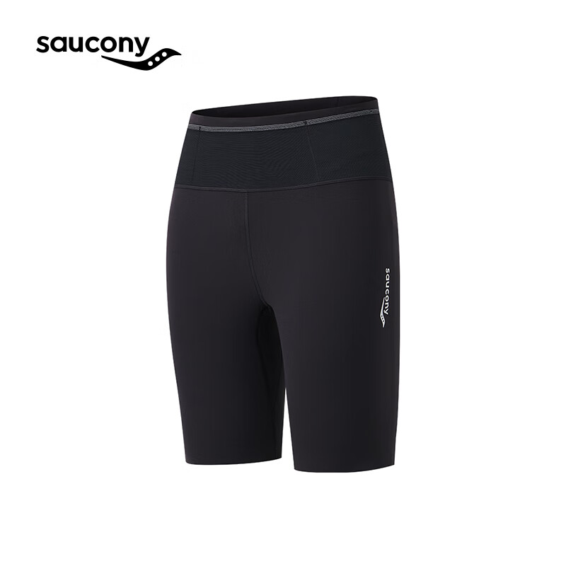 Saucony索康尼专业竞速系列男士运动专业健身速干透气四分紧身裤 正黑色BK001 2XL
