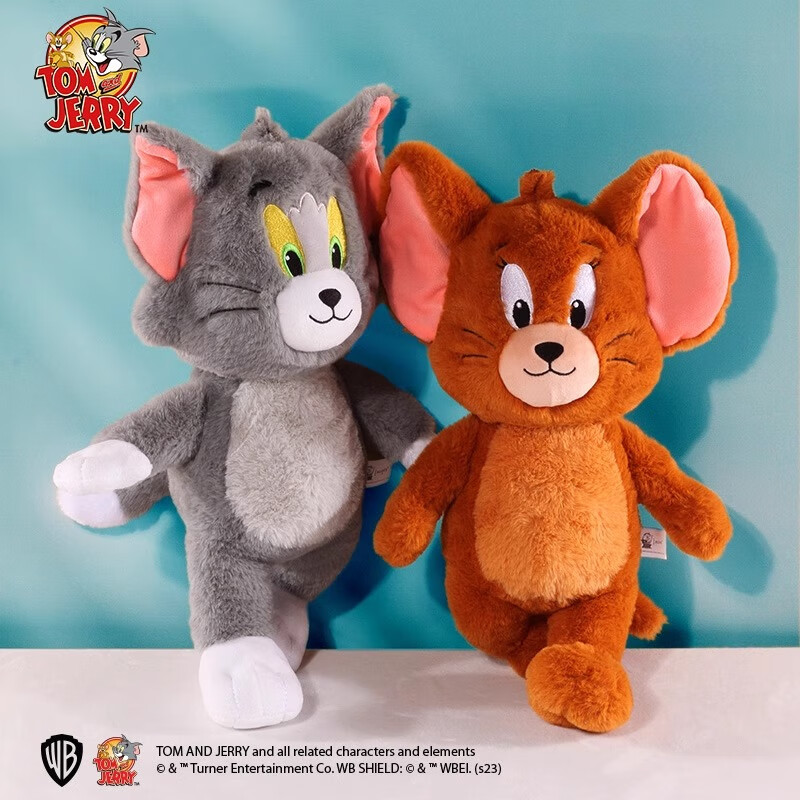 猫和老鼠桌面摆件娃娃汤姆公仔治愈安抚柔软玩偶节日礼物可爱礼物 杰利鼠经典豪华版(25cm)