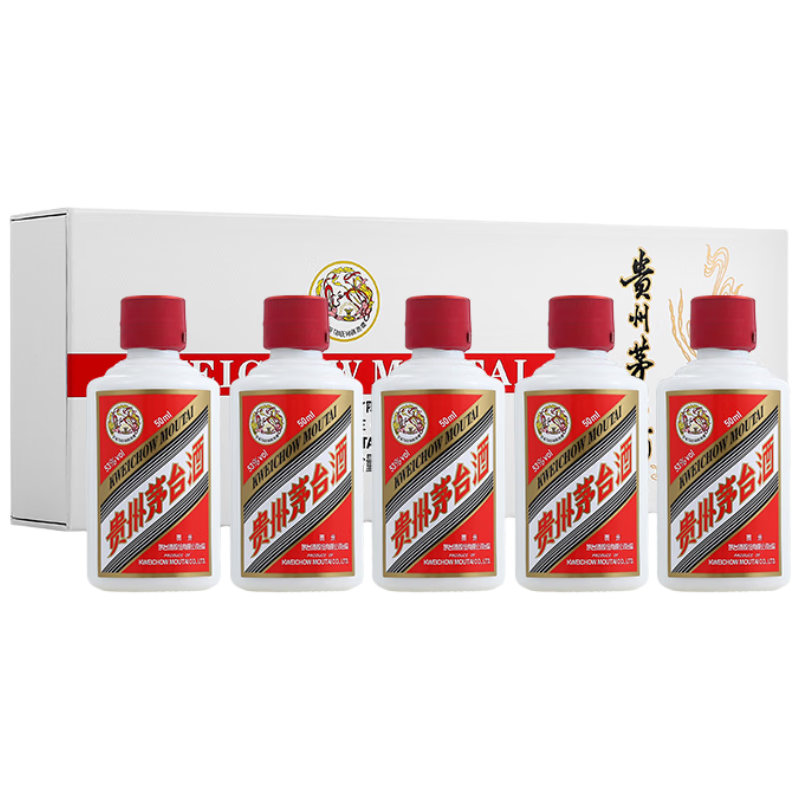 ���ڲ�����moutai/ę́ ����ę́ 53�� ������ 50ml 5ƿ 799Ԫ
