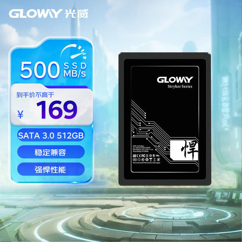 光威（Gloway）512GB SSD固态硬盘 SATA3.0接口 悍将系列