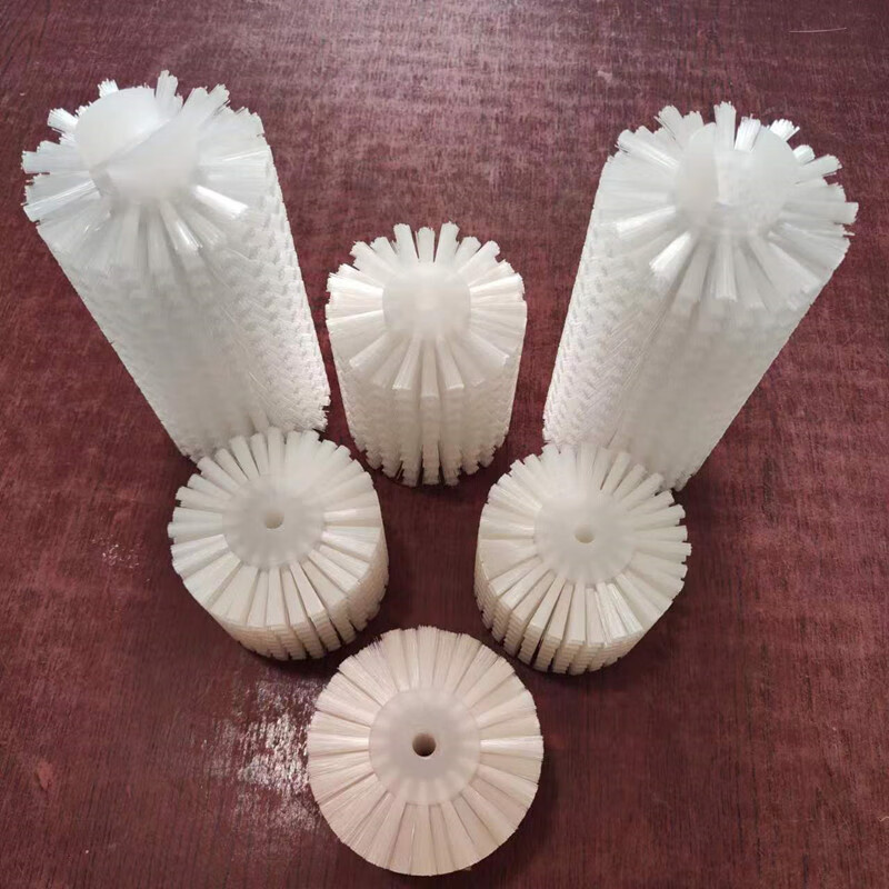 溫詩(shī)歐工業(yè)毛刷輥滾筒毛刷輪定做清洗拋光尼龍絲刷大全空心圓形模切滾刷 外圓140mm長(zhǎng)100mm孔20mm