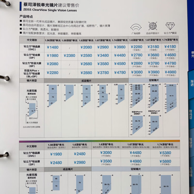 雷蒙迪克(RAYMDIC)纯钛光学架专业配近视眼镜【镜框+镜片】配镜套餐定制专用 (下单备注镜框款色) 镜框+1.67非球面防蓝光镜片