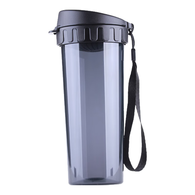 特百惠（Tupperware）茶韻隨手杯500ml大容量塑料茶隔茶水分離杯學(xué)生運動水杯 輕盈酷炫黑380ml1個