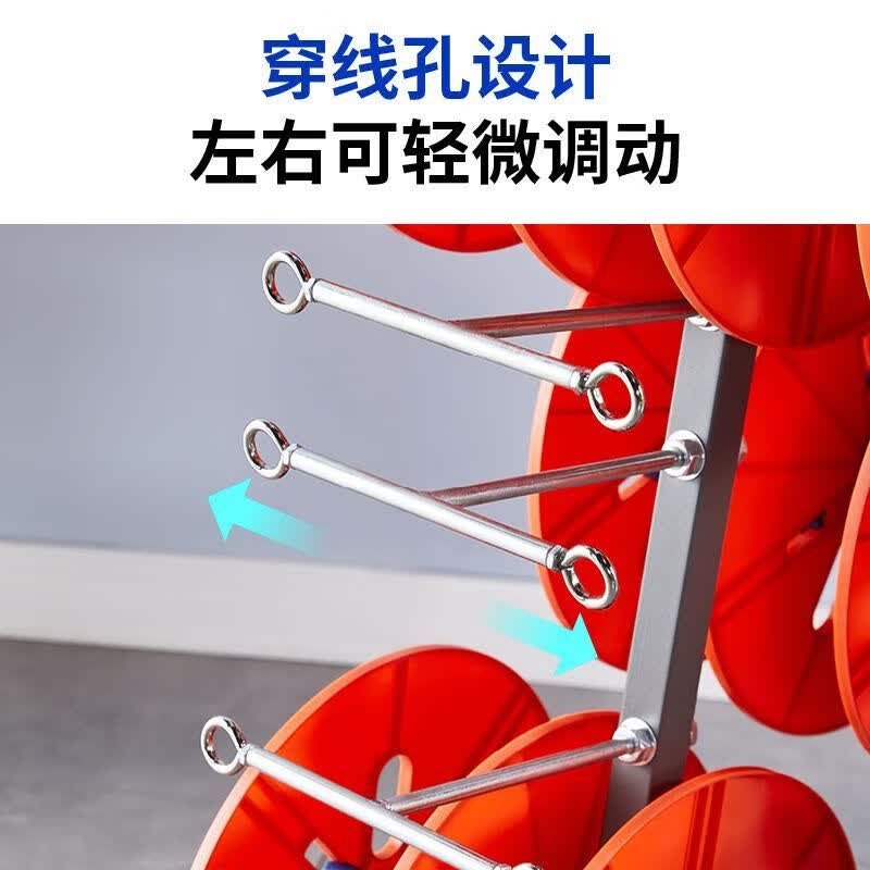 立式电线放线架拉车款放线神器BV线三线多线家装线放线器电工工具 单盘ABS加厚塑料（不带架）