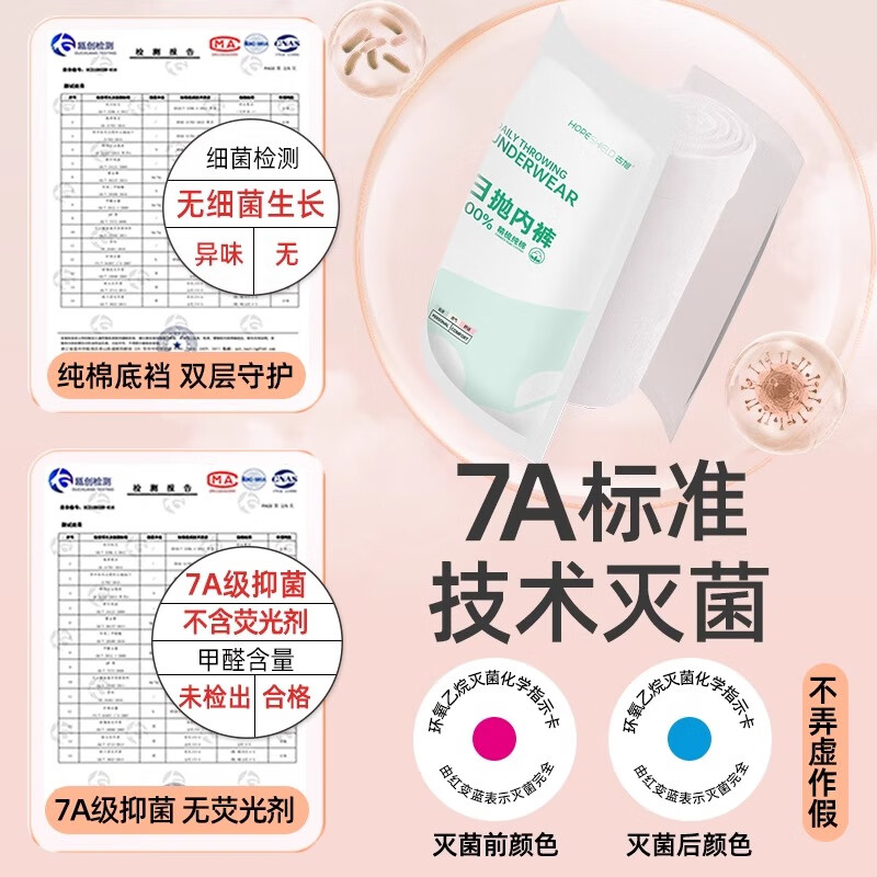 旅途者老年人一次性内裤女款无菌女士高腰日抛裤旅行加肥加大码短裤旅游 【高腰彩5条】 免洗灭菌 2XL 【130-150斤】