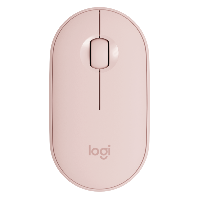 logitech 罗技 Pebble 2.4G蓝牙 优联 双模无线鼠标 1000DPI 玫瑰粉