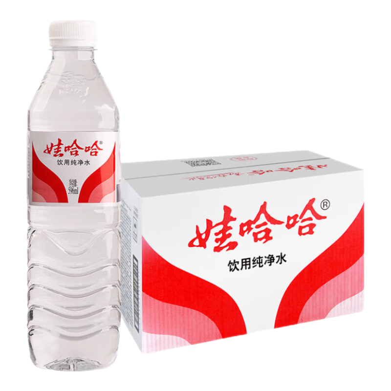 需凑单，plus:娃哈哈 纯净水饮用水596ml*24瓶 纸箱装整箱水（新老包装随机发货）