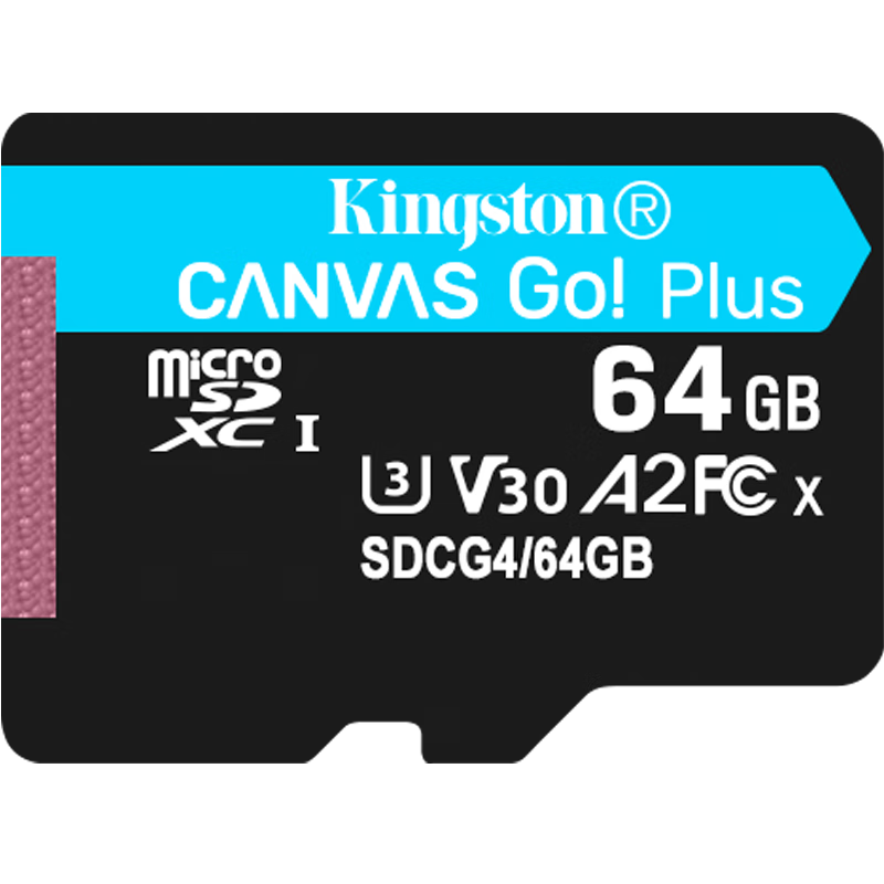 ʿ٣Kingston64GB TFMicroSD洢 ڴ濨U3 V30 A2 4K Pocket 3/Action 5/˻/˶/