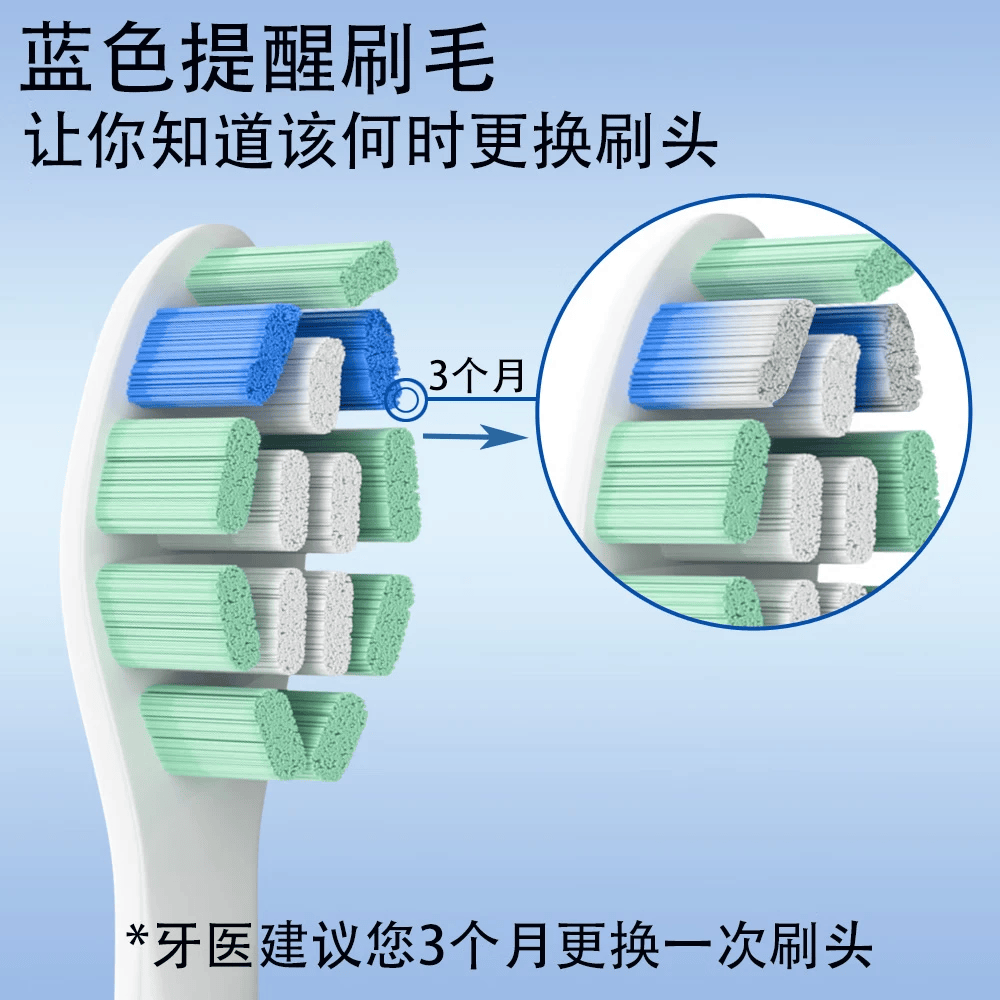 VALUABLETRY适配飞利浦电动牙刷头HX5181 HX6730 HX5272 HX9911 HX3792 XH3326等通用替换头 8支 牙菌斑防御型