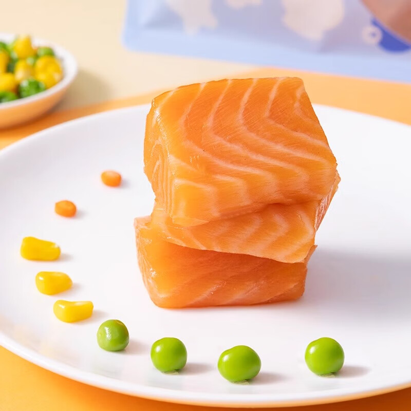 抱年三文鱼刺身挪威进口  三文鱼排宝宝辅食三文鱼小块三文鱼整条礼盒 三文鱼（宝宝装） 500g 去皮去刺 (送芥末酱油)
