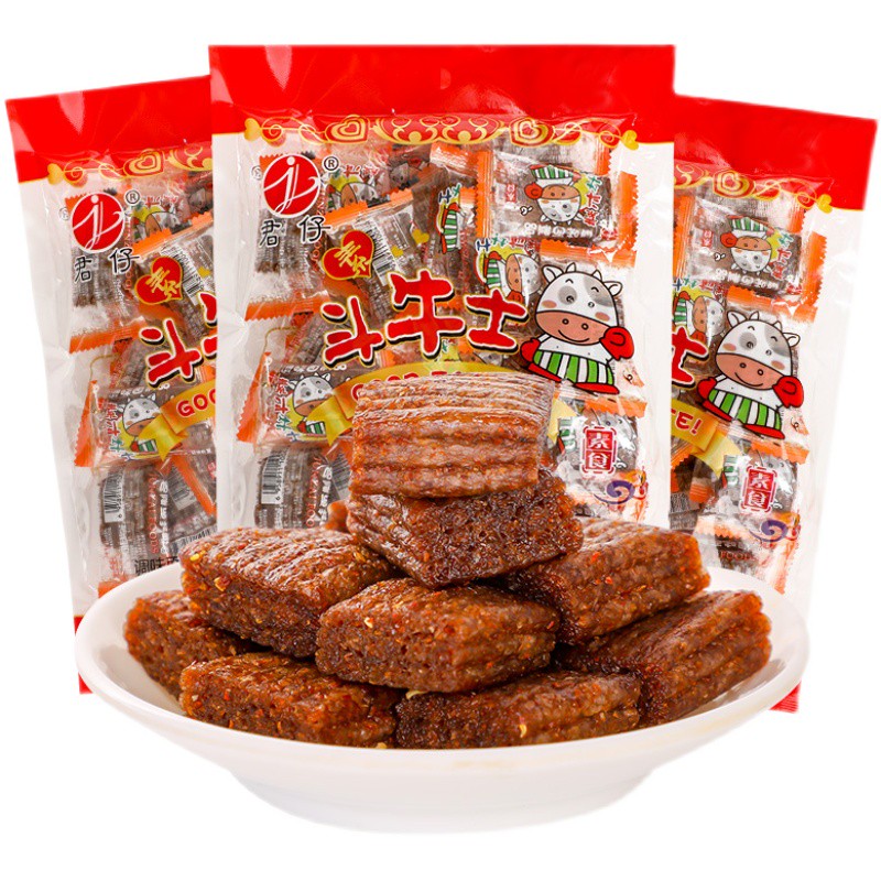 君仔 大刀肉斗牛士辣條兒時懷舊湖南特產(chǎn)小吃麻辣素零食整箱 1大包約34個