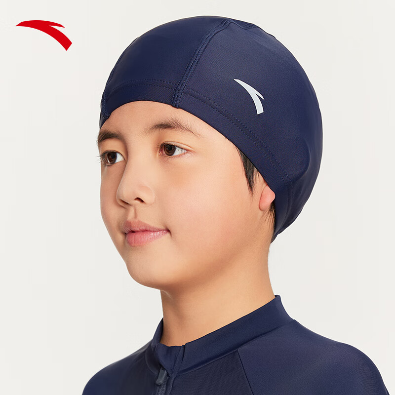 安踏儿童男女童泳帽夏季透气不勒头防水泳帽游泳帽子3825332720