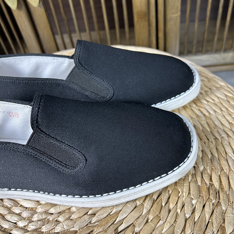 千层底布鞋男款礼服呢面料纯手工布鞋千层布底手工纳制透气耐穿 礼面明尙 46