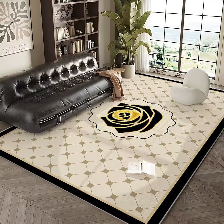 KAYE地毯客厅北欧简约满铺免洗地垫轻奢卧室床边毯大面积家用茶几毯子 SJR-艾米丽-01 60x160cm