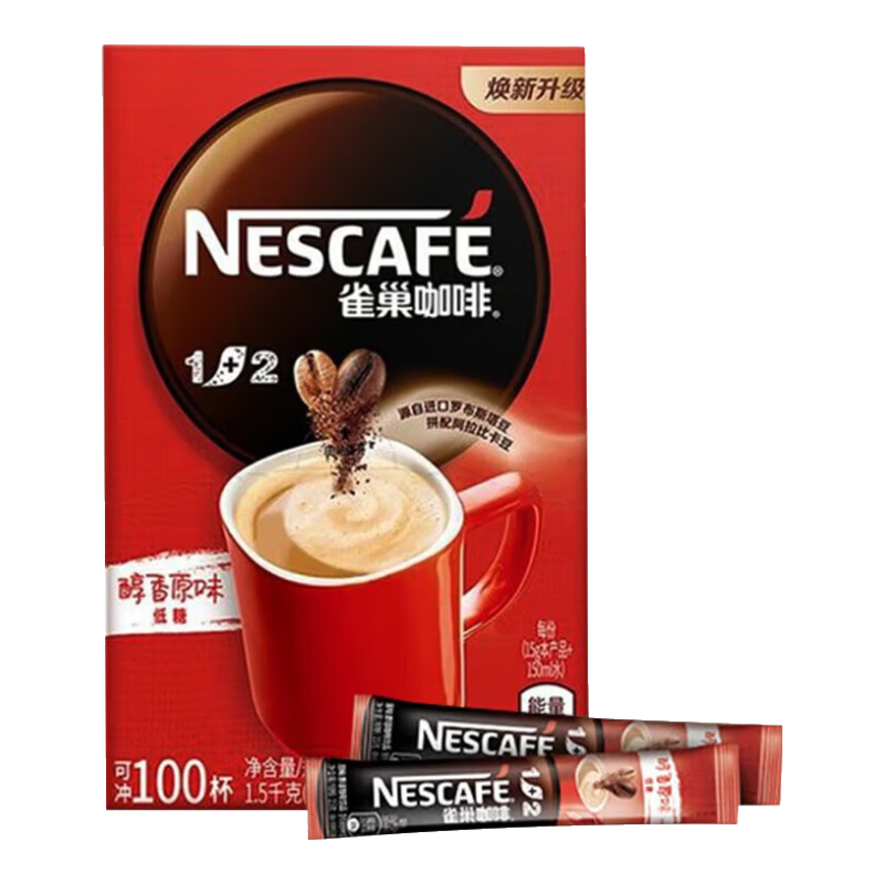 ȸ����Nestle��1+2ԭζ���ܿ��ȷ�15g*100�� ��װ �����ϰ�װ��������� ΢��ĥ  105Ԫ