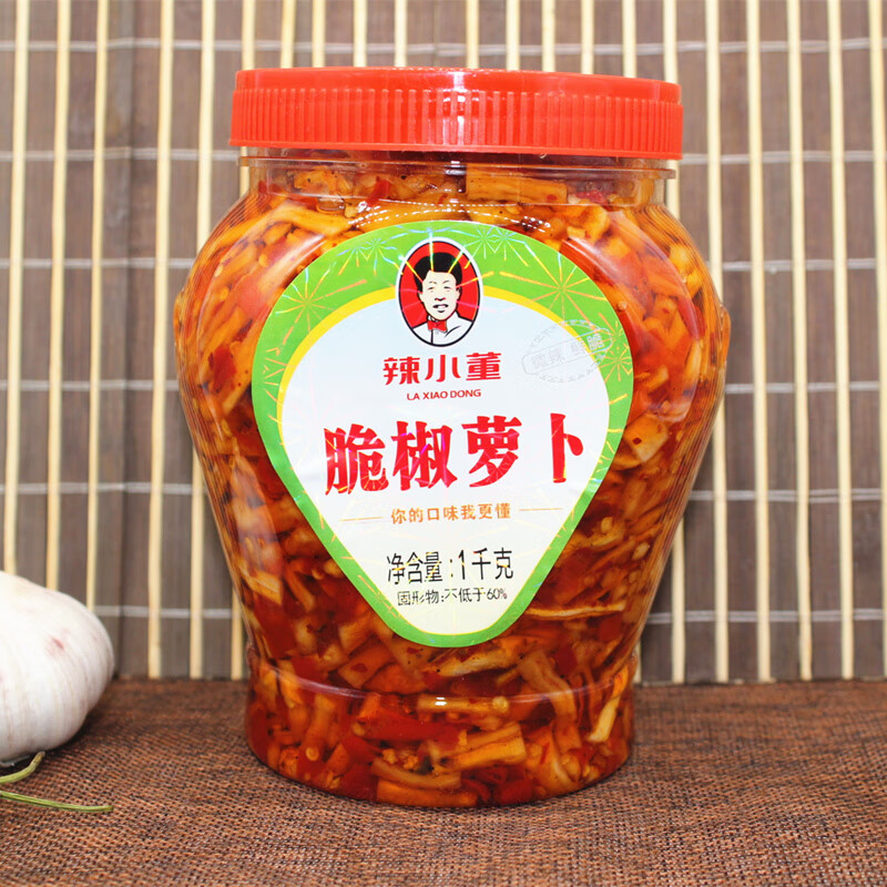 辣小董脆椒萝卜爽脆辣椒萝卜干条湖南特产农家香辣下饭酱腌菜咸菜 脆椒萝卜1000克