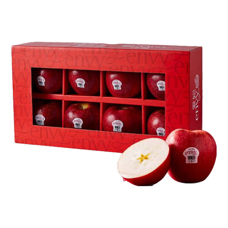 千朵云愛(ài)妃新西蘭進(jìn)口愛(ài)妃envy紅蘋(píng)果大果新鮮稀有水果春節送禮水果禮 9粒尊貴禮盒裝