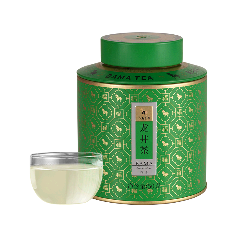 PLUS会员：八马茶业 2025新茶春茶 明前特级 浙江龙井 罐装50g