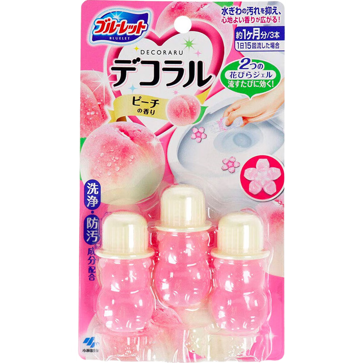 小林制药（KOBAYASHI）洁厕灵 马桶清洁剂 小花凝胶  百花香3个装 日本原装进口
