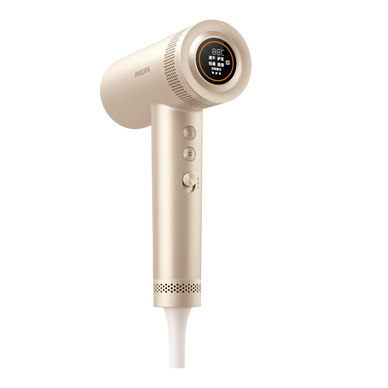飞利浦（PHILIPS）【邓凯同款】7系PRO高速护发吹风机鎏金筒 负离子水离子不伤发家用静音小巧便携香槟金礼物价保618