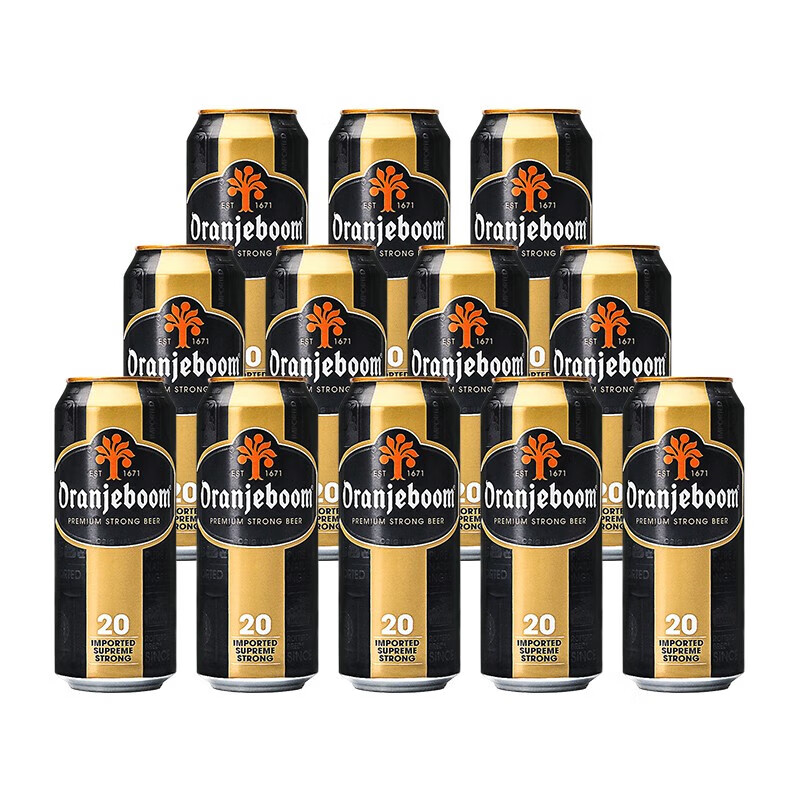 橙色炸弹啤酒【官方正品】原装进口高度强劲啤酒Oranjeboom烈性啤酒 20度 500mL 12罐