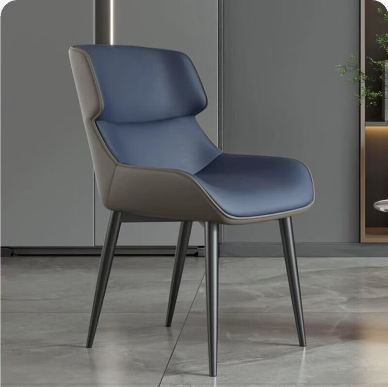 金格羽创意家居意式家用轻奢简约现代餐厅北欧靠背休闲靠背其他日杂小件 蓝灰色【2把】