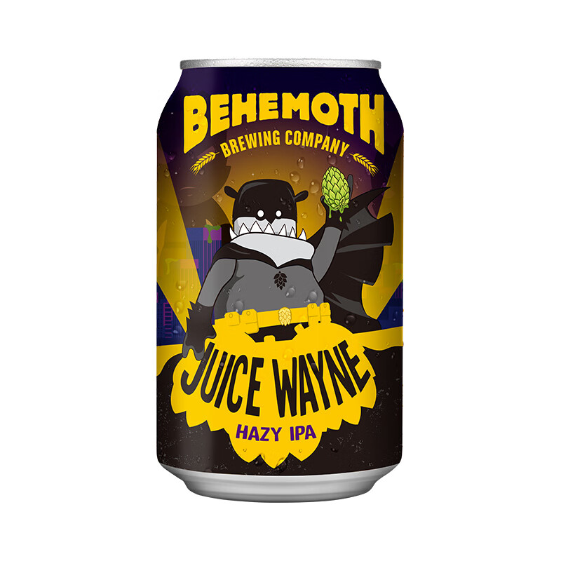 比萌巨兽新西兰进口精酿啤酒 双倍 浑浊IPA啤酒 蝙蝠侠浑浊IPA 330mL 1罐