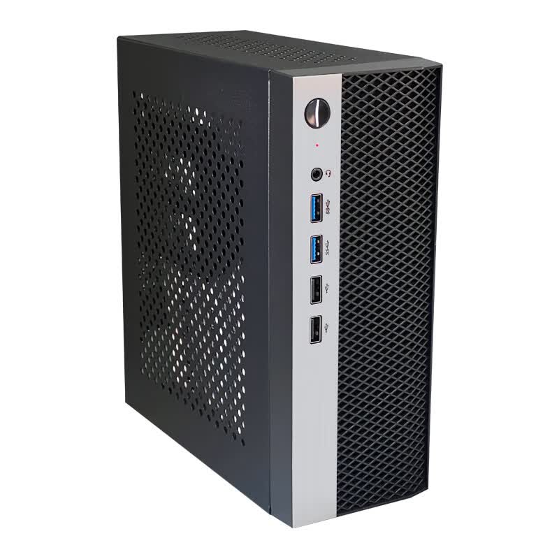 SKTC全新A09S迷你显卡卧式机箱ITX17*17主板小1U电源4.2L便携HTPC电脑机箱 A09S黑色单机箱