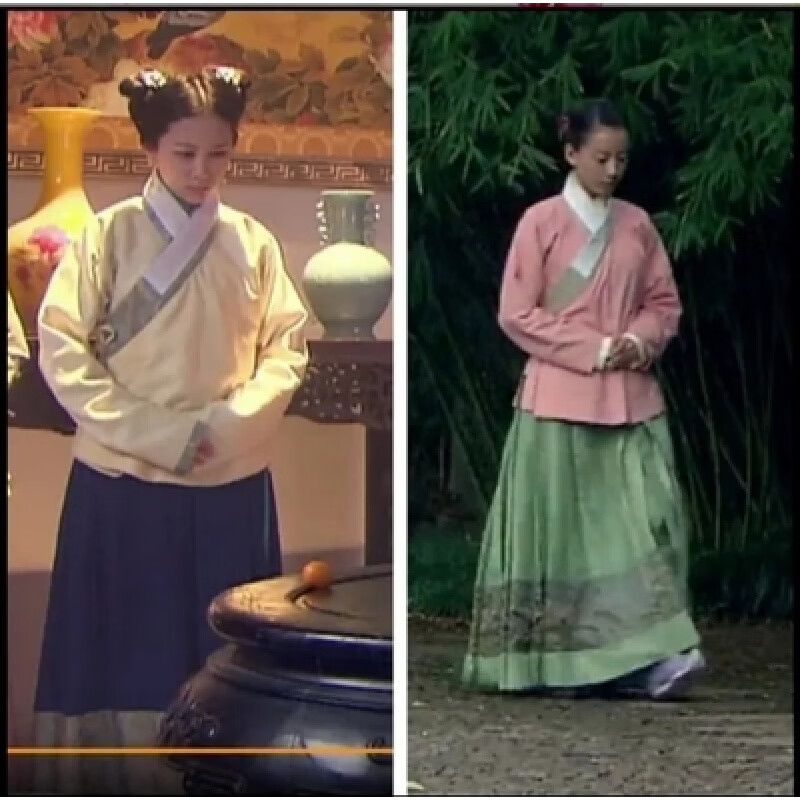 银昕红楼梦服装小戏骨林黛玉贾宝玉同款古装汉服儿童角色扮演课本剧服 丫鬟 需要备注颜色 110 cm