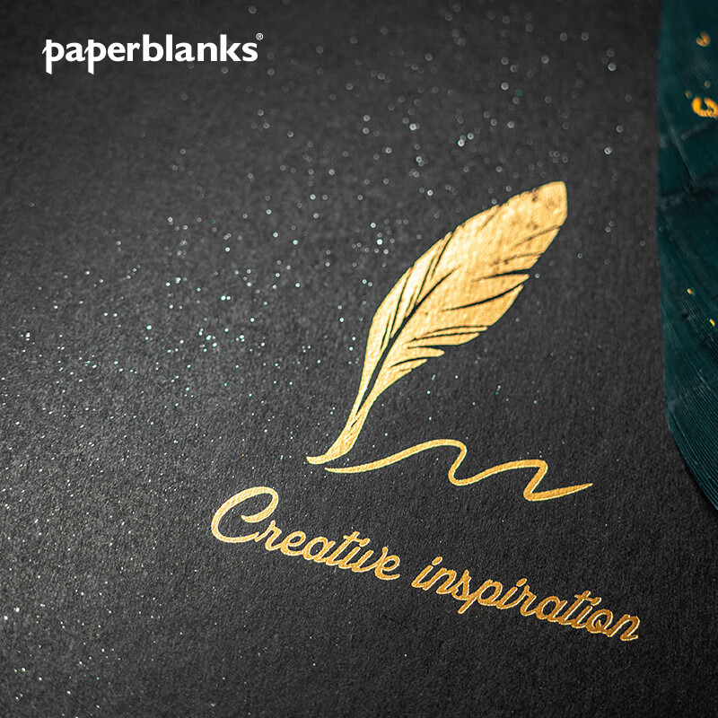 paperblanks【免费写贺卡】佩兰克笔记本本子创作灵感礼盒哈利波特小王子周边笔本套装文具送男女生日礼物学生 梵高的鸢尾花(横线内页)墨绿羽毛