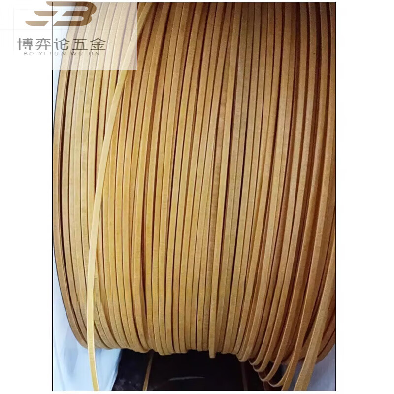 电焊机变压器双玻璃铜纱包线丝包线 扁铜线 圆沙包线 漆包线1kg 1*3扁