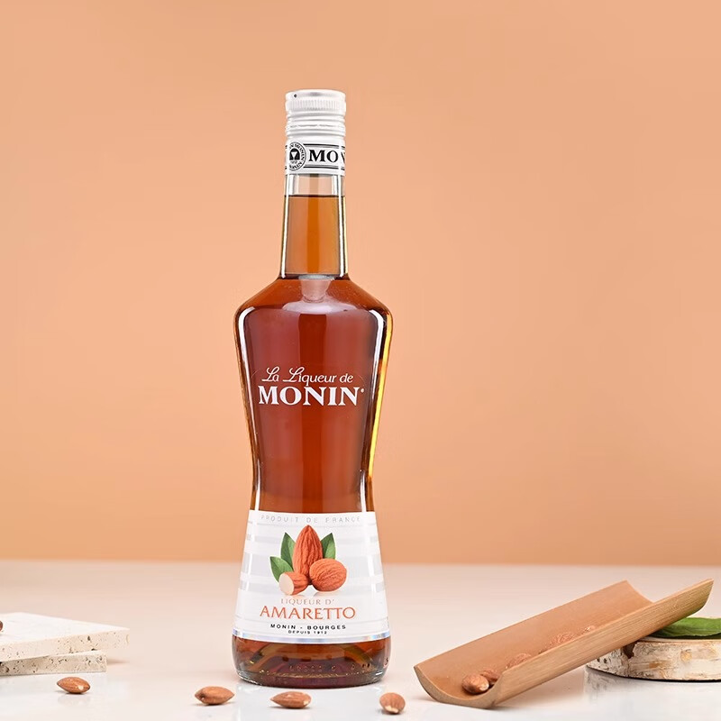 莫林苦杏风味利口酒 700ml瓶装洋酒力娇酒调制配制莫吉托酒精量28% 苦杏风味