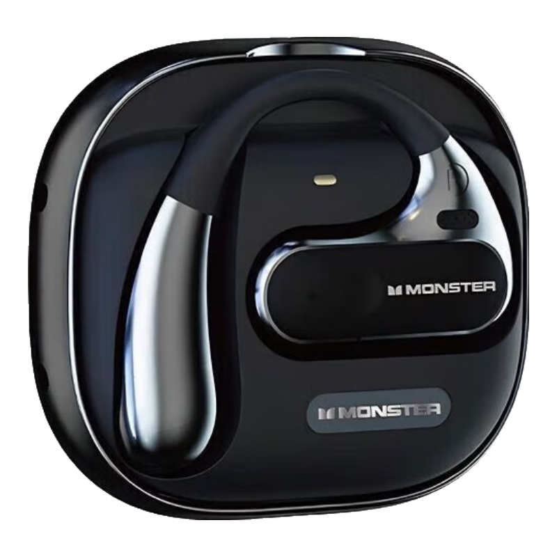 魔聲MonsterAC320骨傳導(dǎo)藍牙耳機掛耳運動防水汗降噪無痛騎行開車 黑[開放不入耳+5.4秒連]