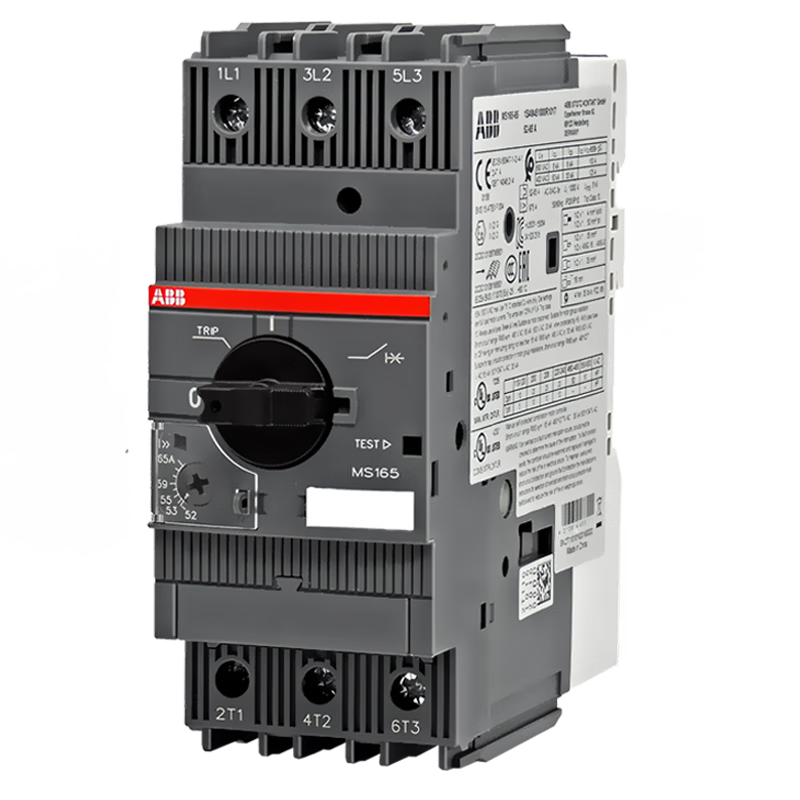 原装ABB三相电动机保护断路器MS165马达保护器 过载短路电机开关 旋钮控制 10~65A可选 MS165-54【40-54A】