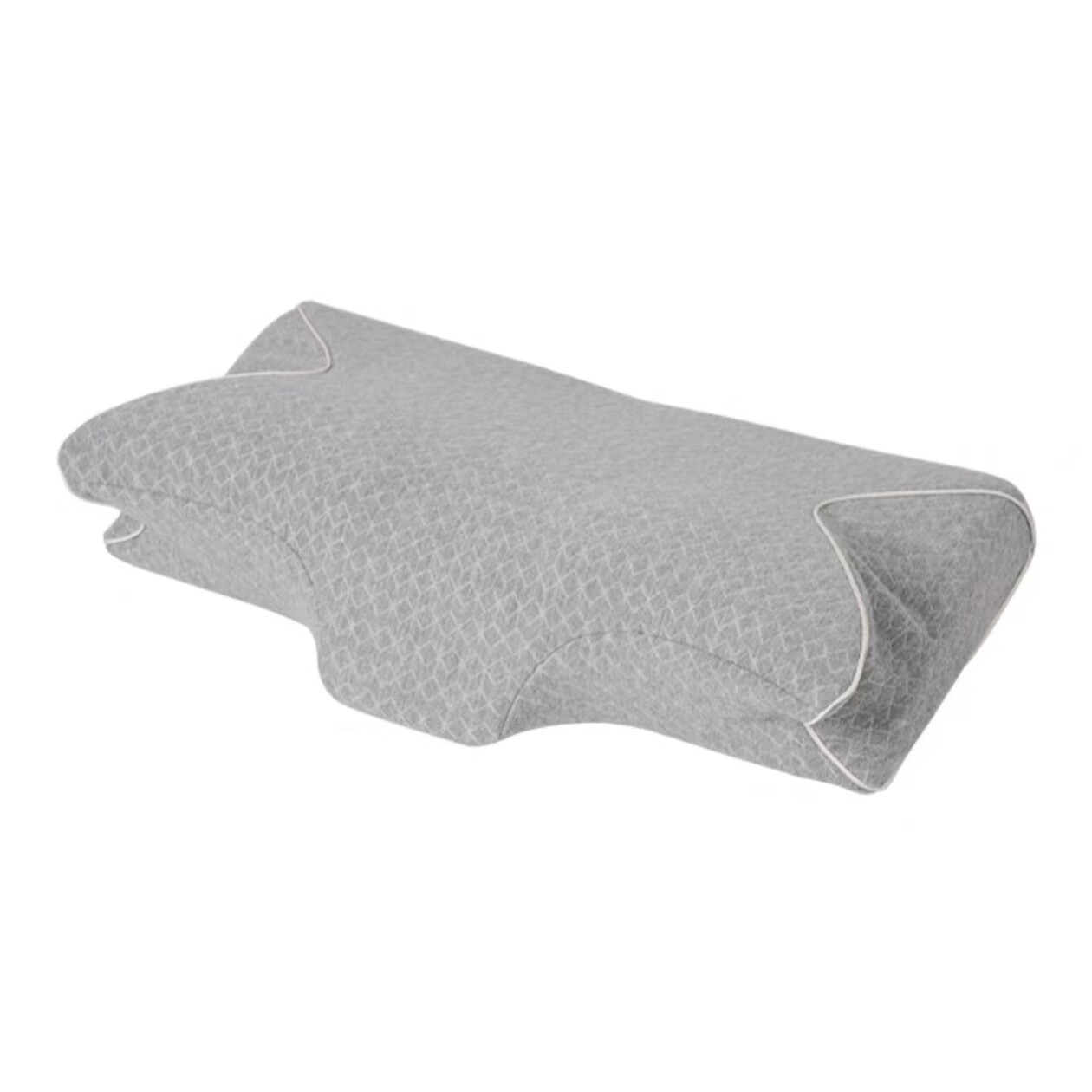 睡眠博士頸椎枕蝶形記憶棉高枕護(hù)頸枕頭慢回彈低枕助睡眠 灰色標(biāo)準(zhǔn)款