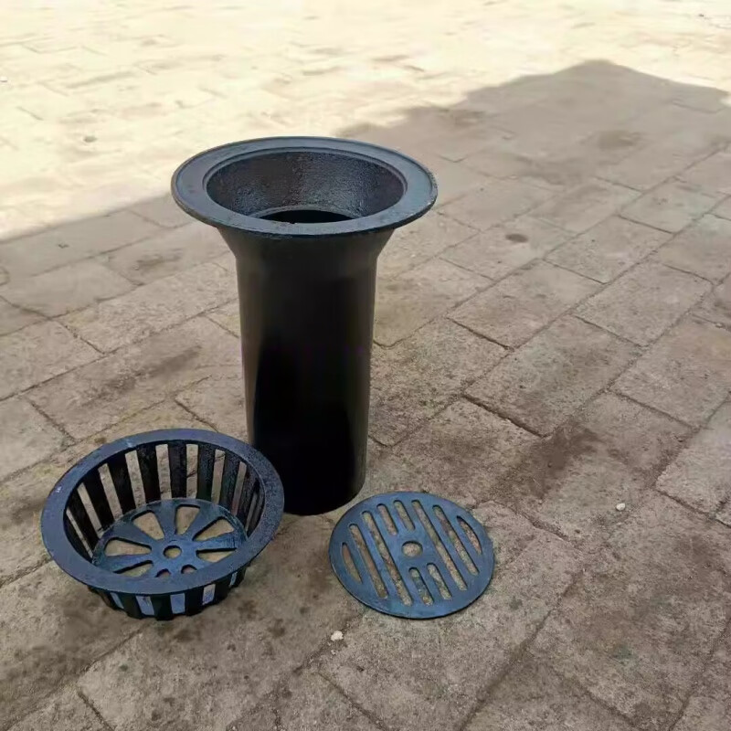 直排喇叭口铸铁地漏内插雨水斗 80三件套 87型雨水斗