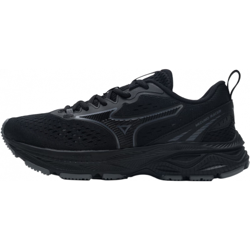 美津浓(MIZUNO)25春夏新款男鞋女鞋RACER 黑武士户外休闲鞋缓震跑步鞋 01黑武士 店长推荐 36 (225mm) 328元