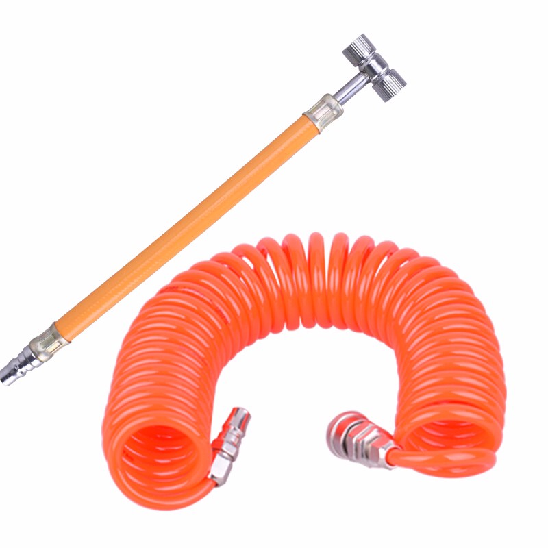 加气嘴 充气嘴 汽车轮胎两用快速充气嘴 两用打气嘴 9米(5*8mm)弹簧管