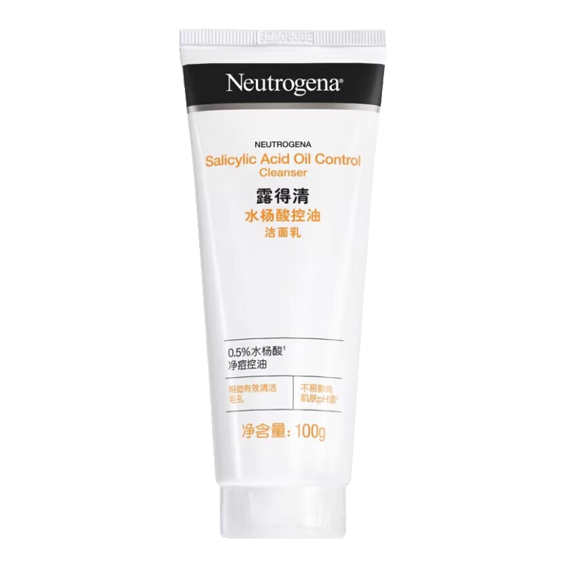 露得清（Neutrogena）氨基酸洗面奶男女溫和潔面乳深層清潔水楊酸洗面奶控油凈痘 水楊酸祛痘潔面乳100g