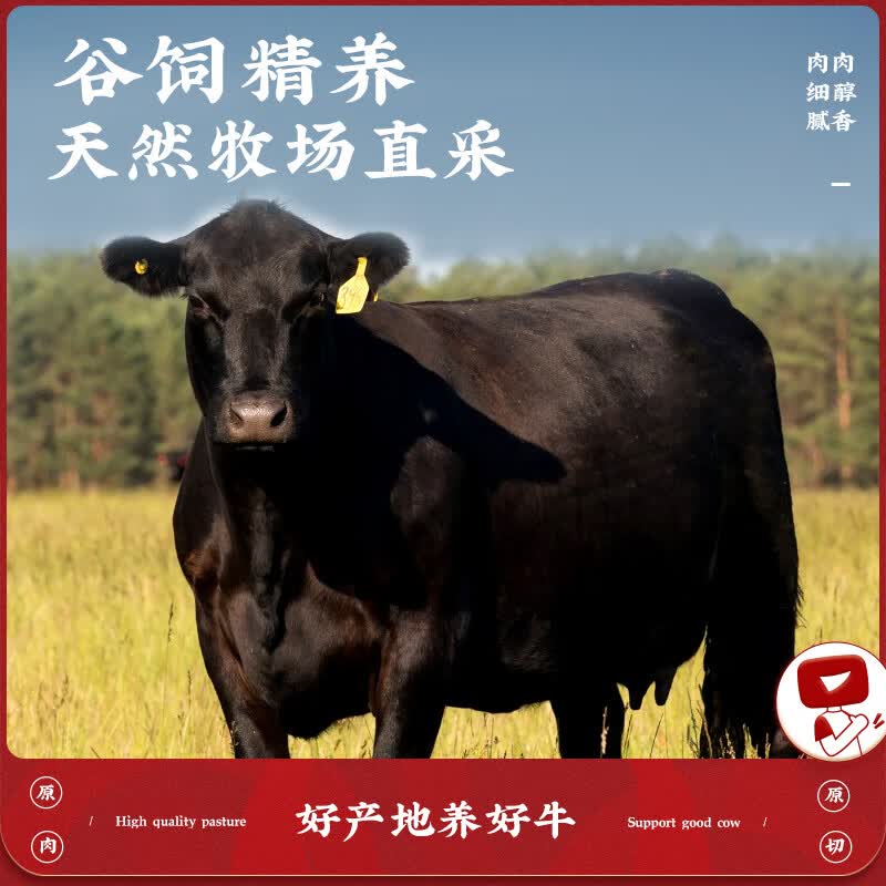 华牧鲜澳洲进口谷饲原切小排牛排 肉眼原切牛排儿童菲力牛排 生鲜礼盒 【增肌推荐】澳洲小排120g*6份
