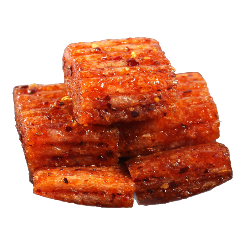 【厚實(shí)解饞】童年大刀肉辣條素食兒時(shí)懷舊休閑零食便宜沖 辣么燒香辣味1包（約50個(gè)左右）