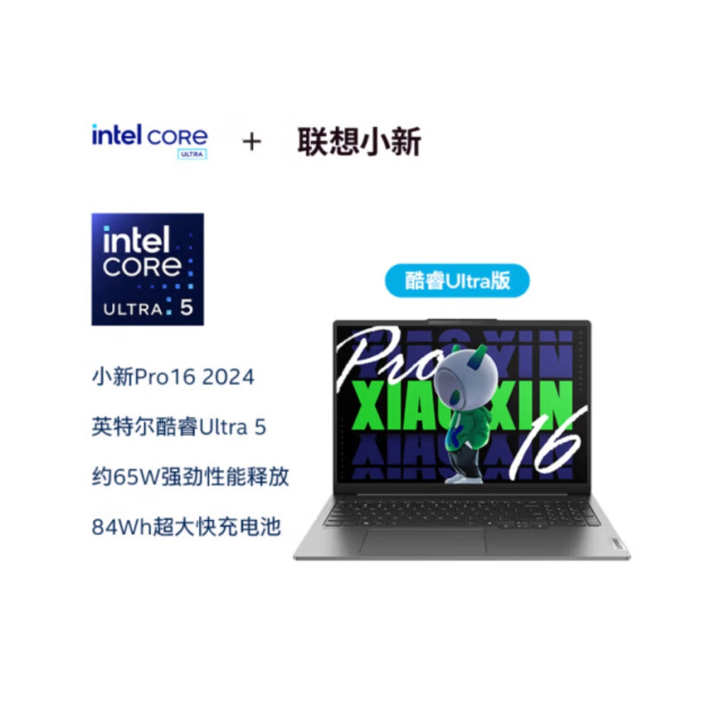 联想（lenovo）/联想 小新 Pro16/14 AI 2024款Ultra酷睿轻薄游戏笔记电脑 小新Pro 16 UItra5-125H/2.5K 32GB 1TB