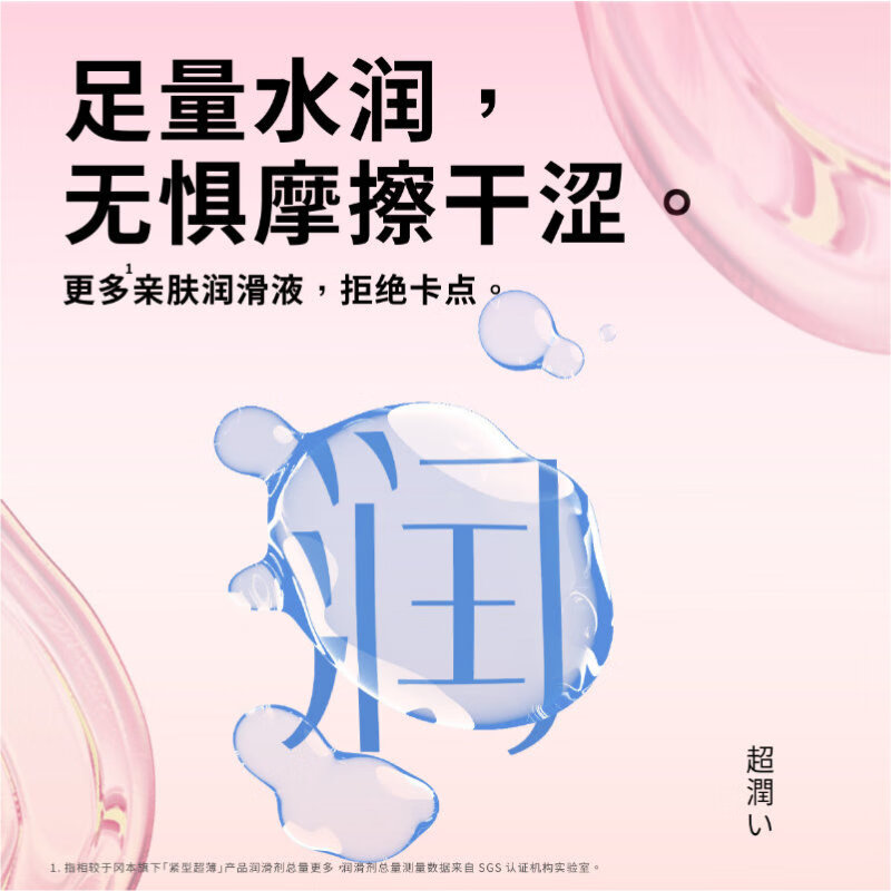 冈本（OKAMOTO）避孕套 进口超薄粉润3片 男女用裸感安全套套成人情趣计生用品