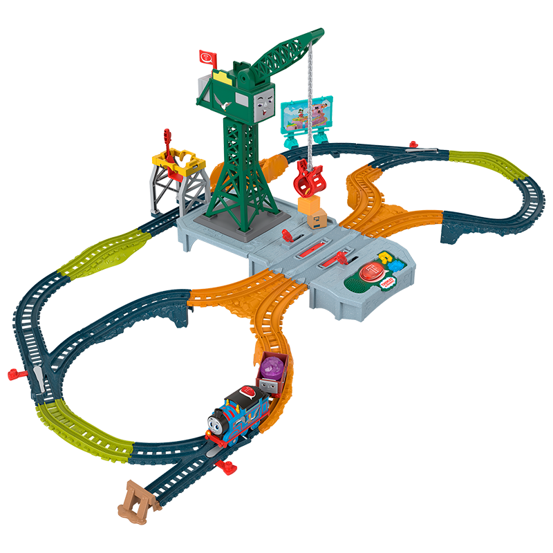 托馬斯&朋友	（THOMAS&FRIENDS）進口送禮禮盒軌道火車玩具-會說話的克蘭奇音樂互動軌道套裝HRD25