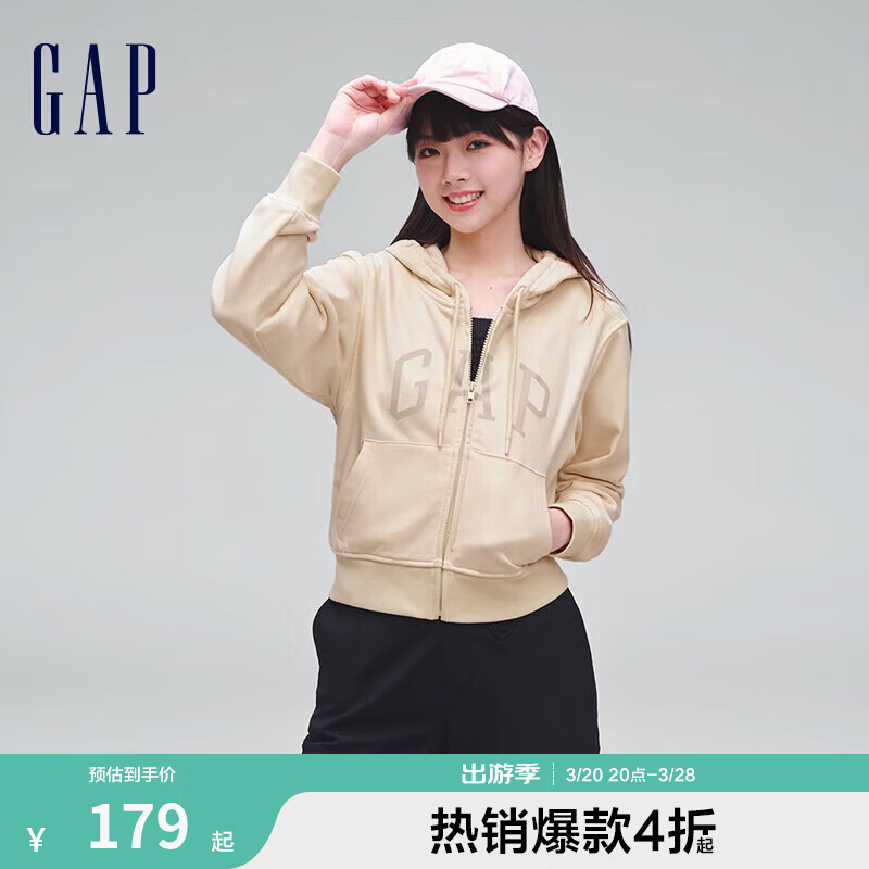 GapŮװ����LOGO��ñ��ʽȦ֯����������402167 �׻�ɫ 160/80A(S)���޳���