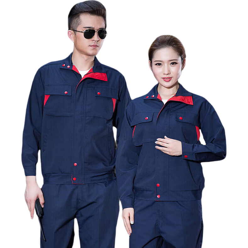 保羅嵐芝工作服套裝男春秋長(zhǎng)袖勞保服定制男女同款電焊汽修工程服企業(yè)工裝