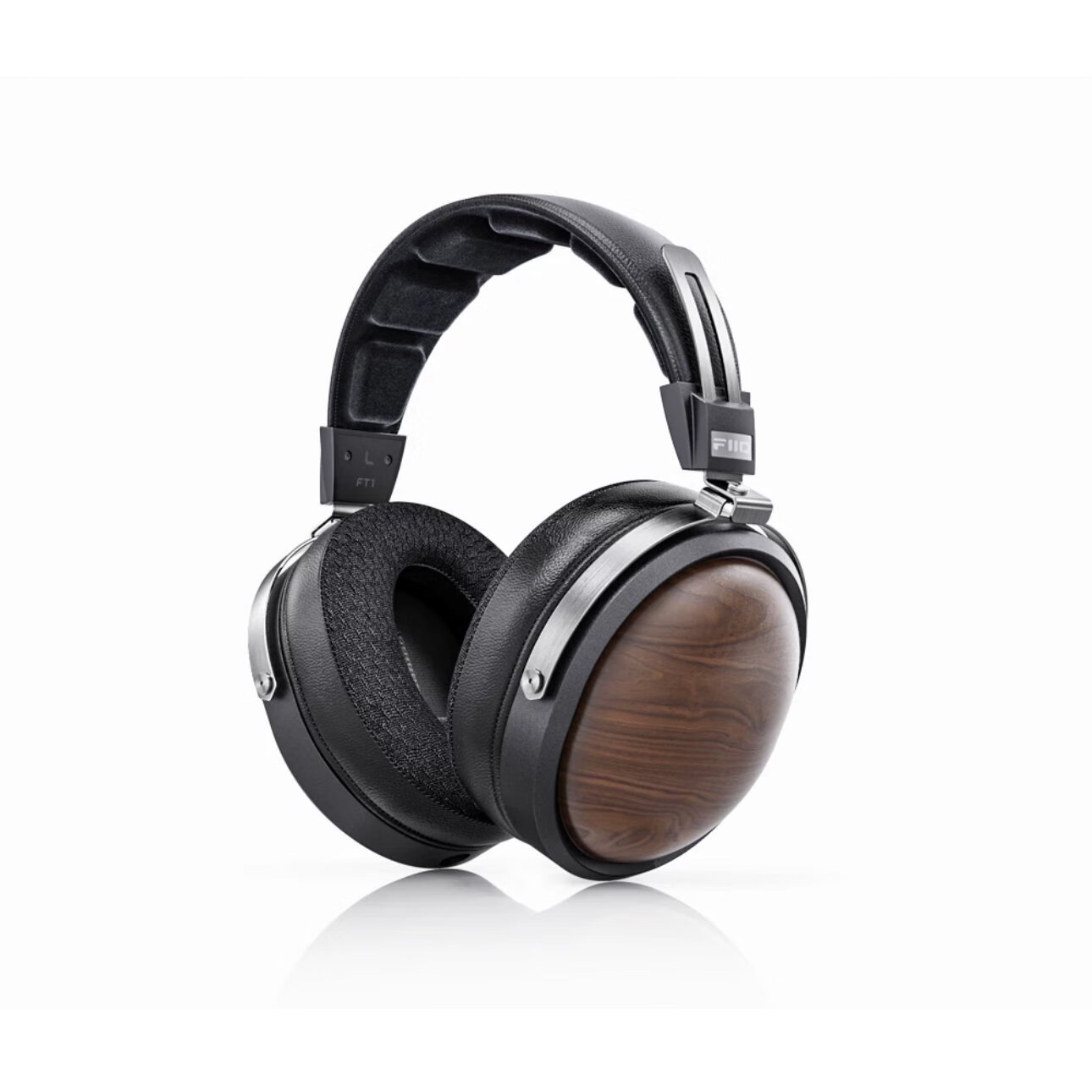 飛傲（FiiO）飛傲 FT1動圈木碗HiFi發(fā)燒流行人聲器樂有線頭戴封閉耳機 FT1 黑胡桃木版+耳機架 曬單送