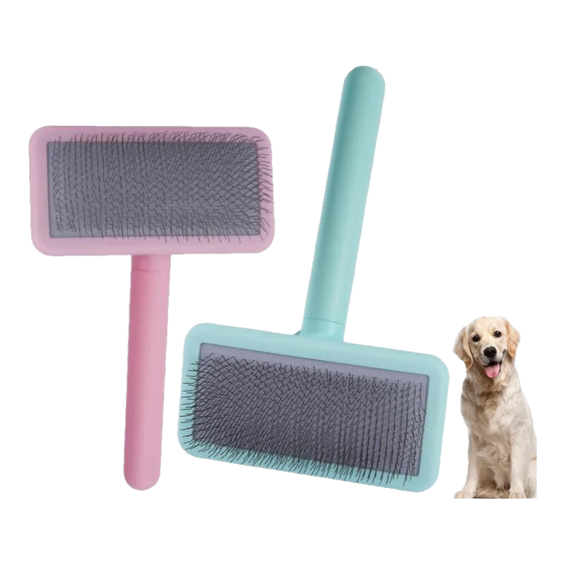 玄鸟宠物梳子专业猫狗兔子毛刷美容去浮毛店专用拉毛蓬松打结针梳美毛 【中号排梳】+【针梳】(颜色随机)