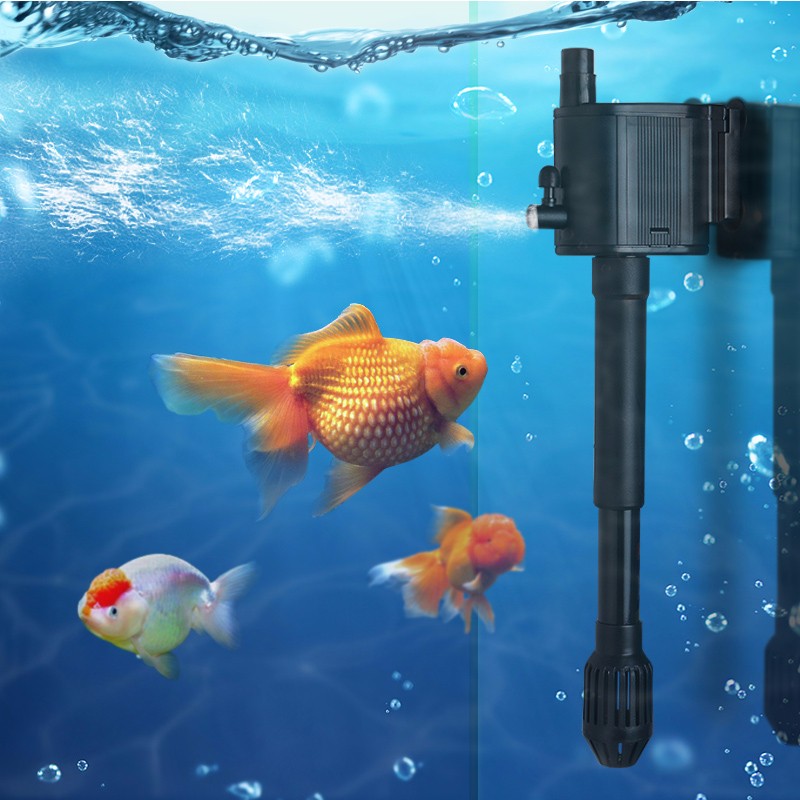 鱼缸水族箱过滤器潜水泵过滤器多功能三合一增氧冲浪抽水泵 mp-700