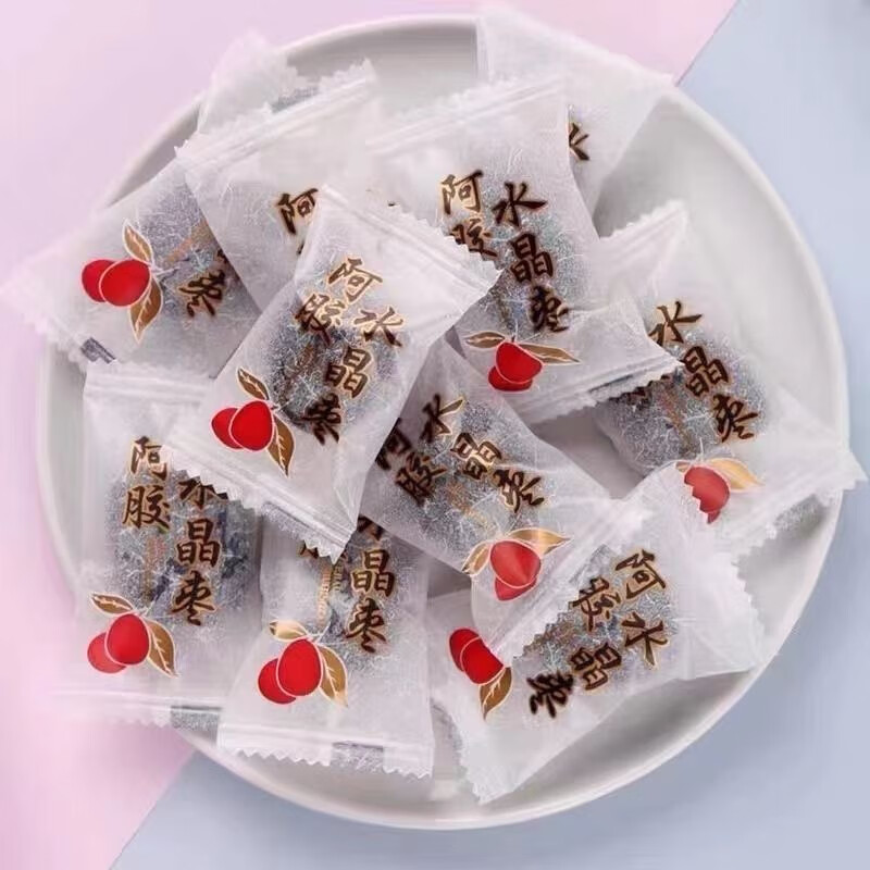 花色堂阿胶水晶枣口感软糯 即食办公休闲零食食品 [官方正品 现货速发]阿胶枣 到手一斤（约45包）